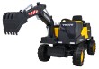 Koparka Volvo na akumulator Żółta + Ruchoma łyżka + 2 baseniki + 150 piłek + Pilot + Radio MP3 + LED-2 7758 