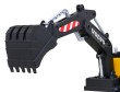 Koparka Volvo na akumulator Żółta + Ruchoma łyżka + 2 baseniki + 150 piłek + Pilot + Radio MP3 + LED-3 7758 