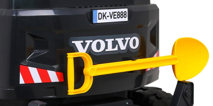 Koparka Volvo na akumulator Żółta + Ruchoma łyżka + 2 baseniki + 150 piłek + Pilot + Radio MP3 + LED-7 7758 