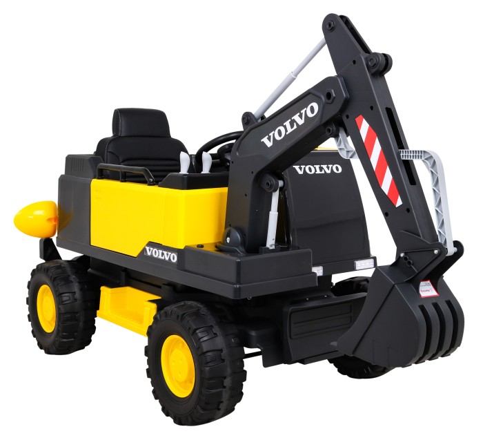 Koparka Volvo na akumulator Żółta + Ruchoma łyżka + 2 baseniki + 150 piłek + Pilot + Radio MP3 + LED-11 7758 