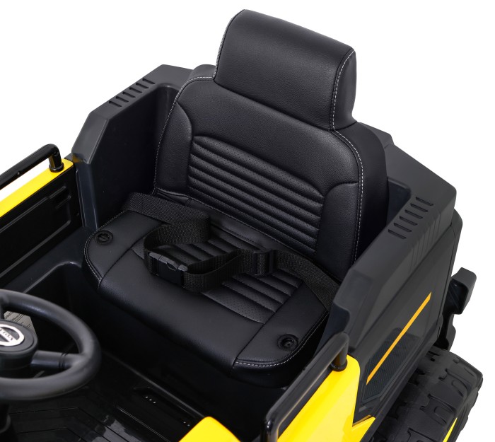 Koparka Volvo na akumulator Żółta + Ruchoma łyżka + 2 baseniki + 150 piłek + Pilot + Radio MP3 + LED-14 7758 