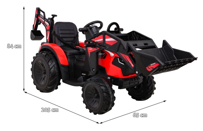 Pojazd Traktor Z Przyczepą 720-T Czerwony-16 7763 