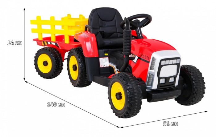 Pojazd Traktor z Przyczepą BLOW Czerwony-2 7765 