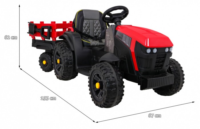 Traktor Titanium Z Przyczepą Czerwony-2 7769 