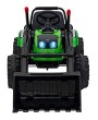 Koparka Traktor na akumulator dla dzieci Zielony + Ruchome Ramię Łyżka + Pilot + Wolny Start + Radio FM + LED-2 7773 