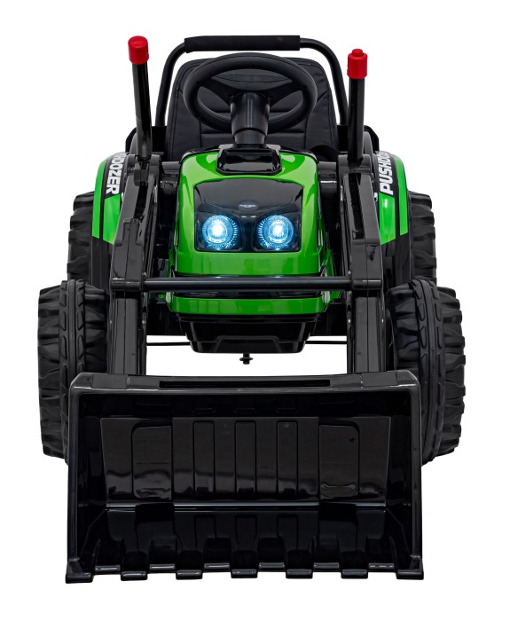 Koparka Traktor na akumulator dla dzieci Zielony + Ruchome Ramię Łyżka + Pilot + Wolny Start + Radio FM + LED-2 7773 