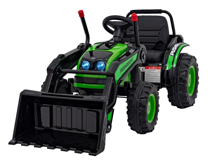 Koparka Traktor na akumulator dla dzieci Zielony + Ruchome Ramię Łyżka + Pilot + Wolny Start + Radio FM + LED-4 7773 
