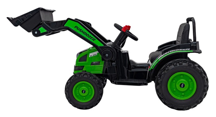 Koparka Traktor na akumulator dla dzieci Zielony + Ruchome Ramię Łyżka + Pilot + Wolny Start + Radio FM + LED-6 7773 