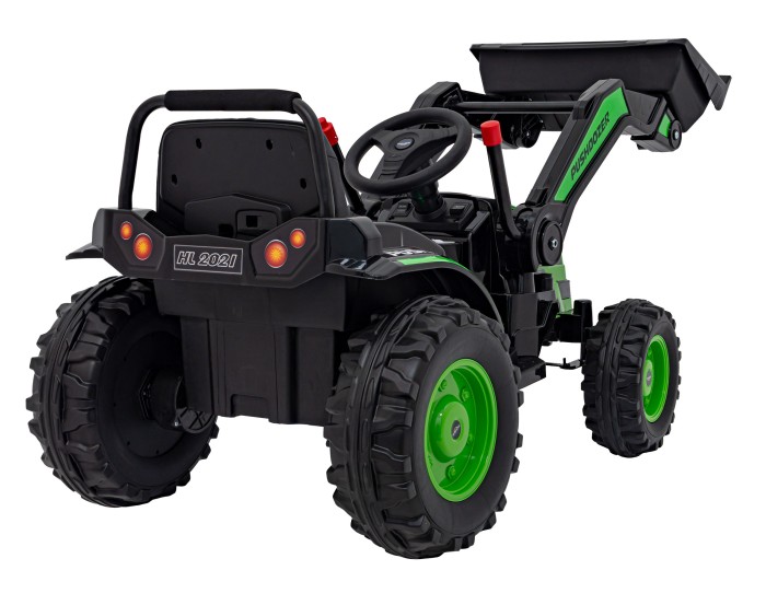 Koparka Traktor na akumulator dla dzieci Zielony + Ruchome Ramię Łyżka + Pilot + Wolny Start + Radio FM + LED-9 7773 