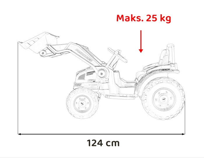 Koparka Traktor na akumulator dla dzieci Zielony + Ruchome Ramię Łyżka + Pilot + Wolny Start + Radio FM + LED-22 7773 
