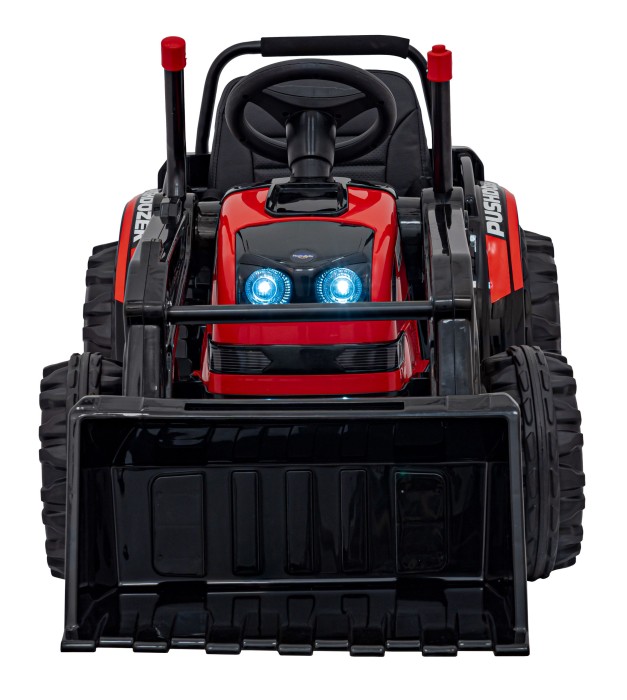Koparka Traktor na akumulator dla dzieci Czerwony + Ruchome Ramię Łyżka + Pilot + Wolny Start + Radio FM + LED-2 7774 