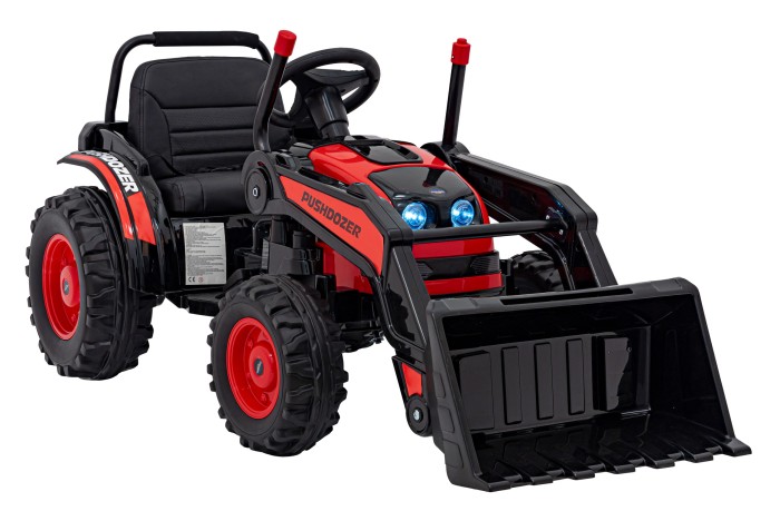 Koparka Traktor na akumulator dla dzieci Czerwony + Ruchome Ramię Łyżka + Pilot + Wolny Start + Radio FM + LED-5 7774 