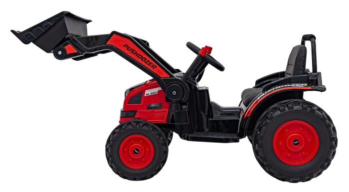 Koparka Traktor na akumulator dla dzieci Czerwony + Ruchome Ramię Łyżka + Pilot + Wolny Start + Radio FM + LED-7 7774 