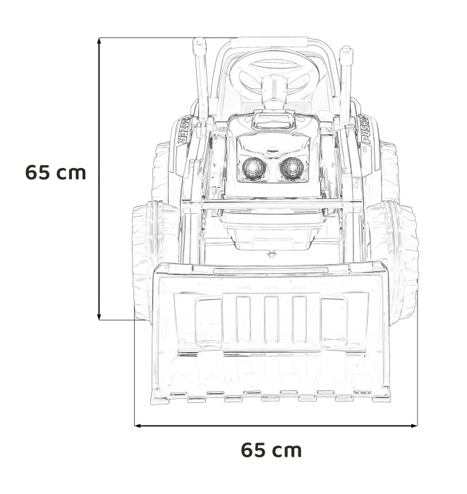 Koparka Traktor na akumulator dla dzieci Czerwony + Ruchome Ramię Łyżka + Pilot + Wolny Start + Radio FM + LED-20 7774 