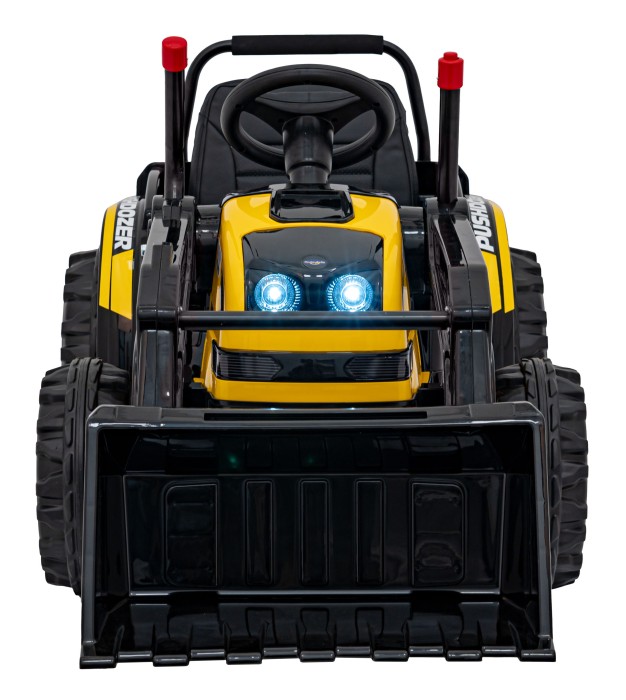 Koparka Traktor na akumulator dla dzieci Żółty + Ruchome Ramię Łyżka + Pilot + Wolny Start + Radio FM + LED-1 7775 