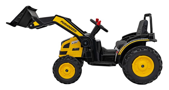 Koparka Traktor na akumulator dla dzieci Żółty + Ruchome Ramię Łyżka + Pilot + Wolny Start + Radio FM + LED-6 7775 