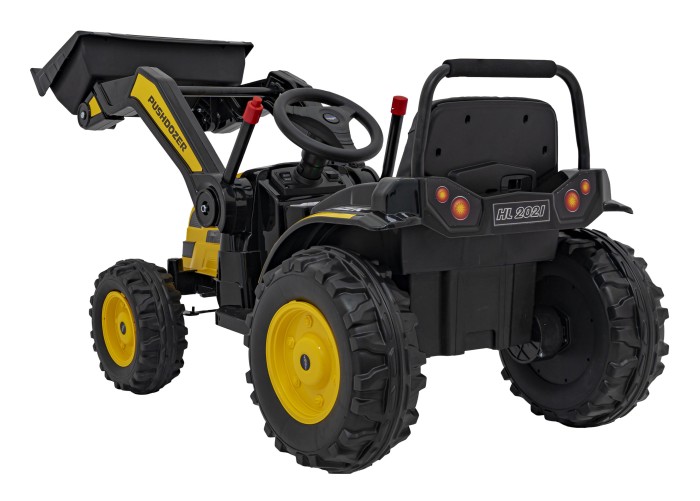 Koparka Traktor na akumulator dla dzieci Żółty + Ruchome Ramię Łyżka + Pilot + Wolny Start + Radio FM + LED-8 7775 