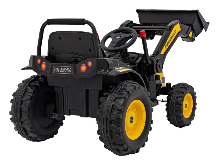 Koparka Traktor na akumulator dla dzieci Żółty + Ruchome Ramię Łyżka + Pilot + Wolny Start + Radio FM + LED-10 7775 