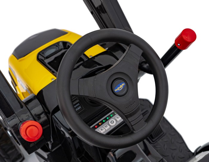 Koparka Traktor na akumulator dla dzieci Żółty + Ruchome Ramię Łyżka + Pilot + Wolny Start + Radio FM + LED-11 7775 