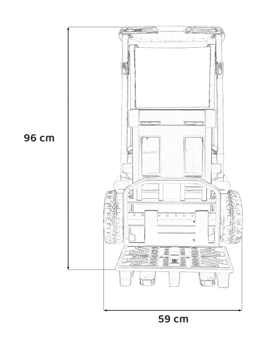 Pojazd Wózek Widłowy JCB Żółty-19 7776 