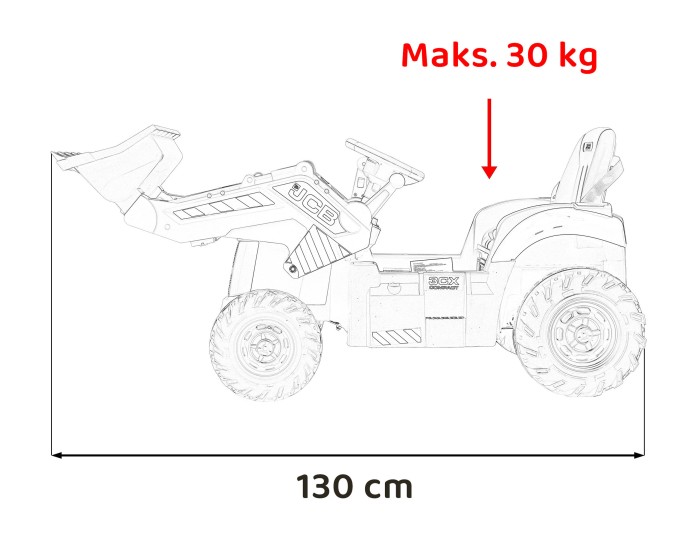 Pojazd Koparka JCB Żółty-55 7778 