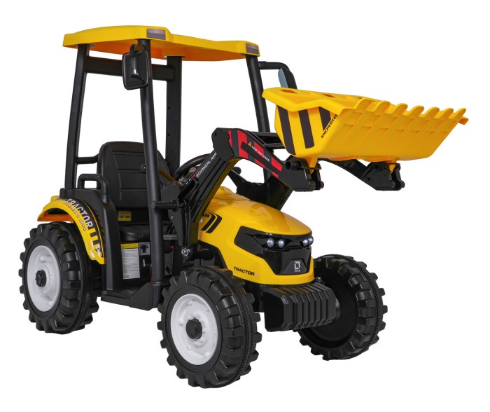 Pojazd MEGA Traktor D68 Z Przyczepką Żółty-2 7779 