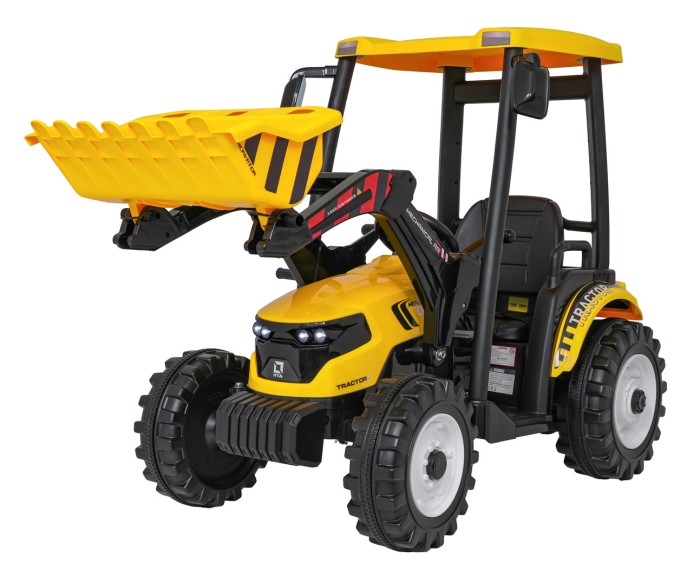 Pojazd MEGA Traktor D68 Z Przyczepką Żółty-3 7779 