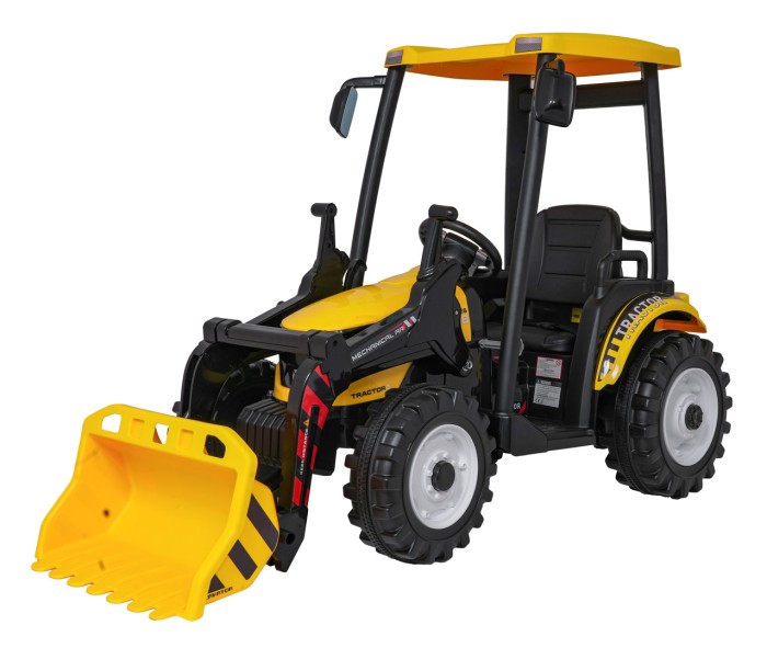 Pojazd MEGA Traktor D68 Z Przyczepką Żółty-6 7779 