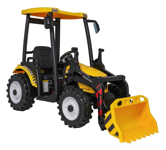 Pojazd MEGA Traktor D68 Z Przyczepką Żółty-7 7779 