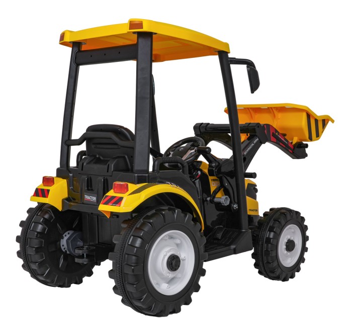 Pojazd MEGA Traktor D68 Z Przyczepką Żółty-10 7779 