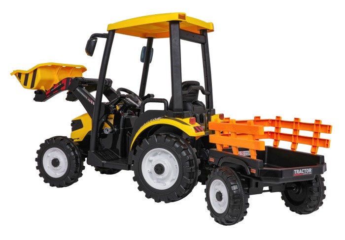 Pojazd MEGA Traktor D68 Z Przyczepką Żółty-21 7779 