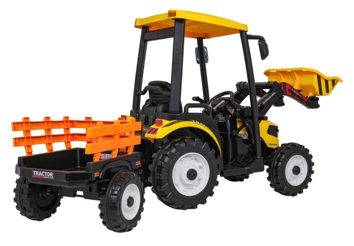 Pojazd MEGA Traktor D68 Z Przyczepką Żółty-22 7779 