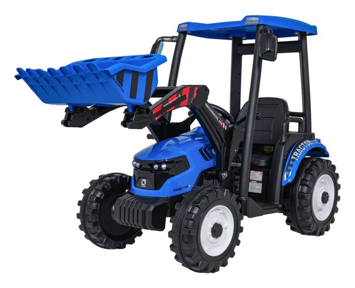 Pojazd MEGA Traktor D68 Z Przyczepką Niebieski-3 7780 