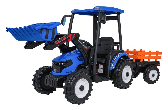 Pojazd MEGA Traktor D68 Z Przyczepką Niebieski-26 7780 