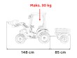 Pojazd MEGA Traktor D68 Z Przyczepką Niebieski-34 7780 