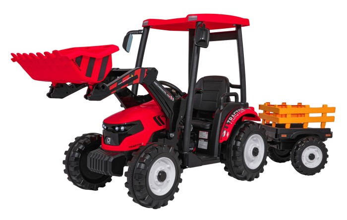 Pojazd MEGA Traktor D68 Z Przyczepką Czerwony-25 7786 