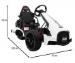 Gokart na akumulator Bolid XR-1 dla dzieci Biały + Regulowana kierownica + Profilowane siedzenie-2 7789 