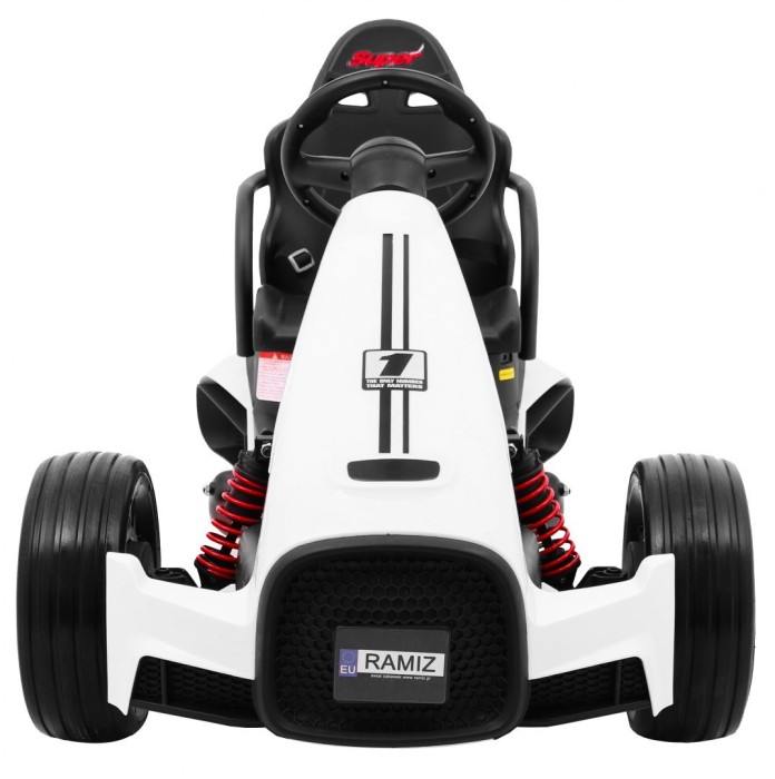 Gokart na akumulator Bolid XR-1 dla dzieci Biały + Regulowana kierownica + Profilowane siedzenie-3 7789 