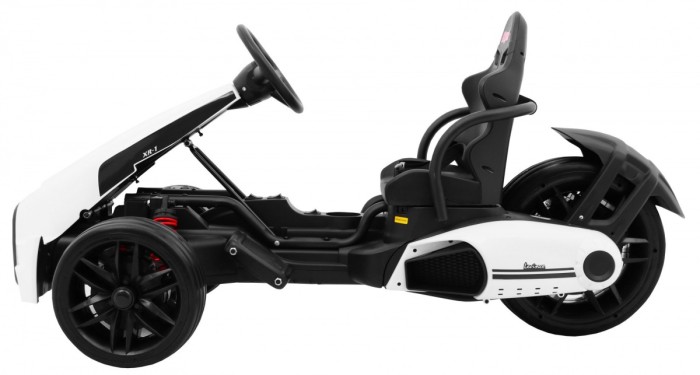 Gokart na akumulator Bolid XR-1 dla dzieci Biały + Regulowana kierownica + Profilowane siedzenie-4 7789 