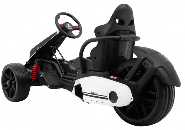 Gokart na akumulator Bolid XR-1 dla dzieci Biały + Regulowana kierownica + Profilowane siedzenie-5 7789 