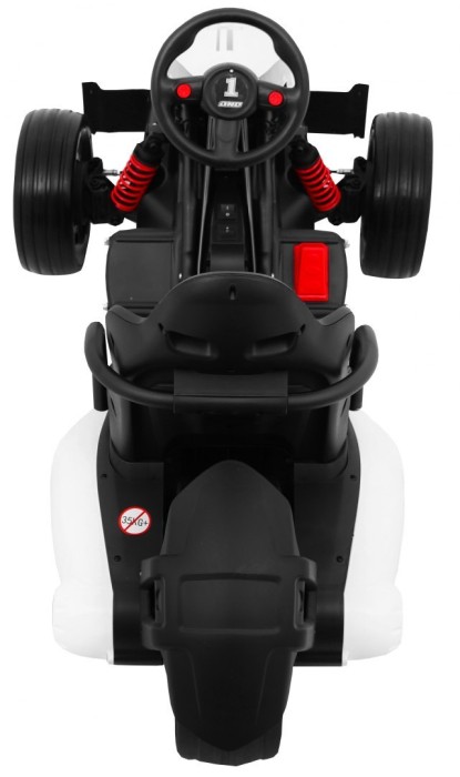 Gokart na akumulator Bolid XR-1 dla dzieci Biały + Regulowana kierownica + Profilowane siedzenie-7 7789 