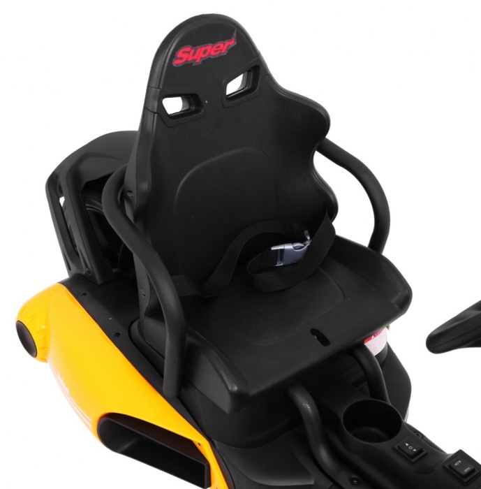 Gokart na akumulator Bolid XR-1 dla dzieci Żółty + Regulowana kierownica + Profilowane siedzenie-16 7791 