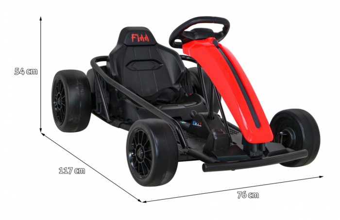 Gokart FX1 Drift Master na akumulator dla dzieci Czerwony + Funkcja Driftu + Koła EVA-2 7793 