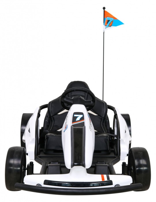 Gokart Speed 7 Drift King na akumulator dla dzieci Biały + Funkcja driftu + Sportowe siedzenie + 2 Prędkości + EVA-3 7796 