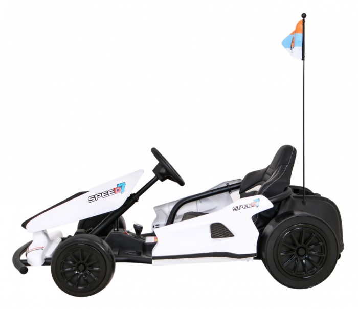 Gokart Speed 7 Drift King na akumulator dla dzieci Biały + Funkcja driftu + Sportowe siedzenie + 2 Prędkości + EVA-4 7796 