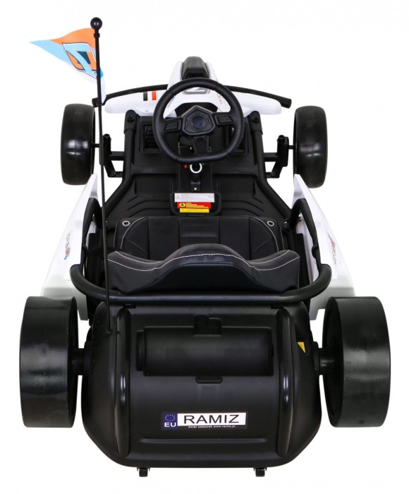 Gokart Speed 7 Drift King na akumulator dla dzieci Biały + Funkcja driftu + Sportowe siedzenie + 2 Prędkości + EVA-7 7796 