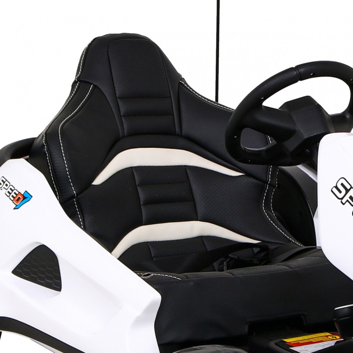 Gokart Speed 7 Drift King na akumulator dla dzieci Biały + Funkcja driftu + Sportowe siedzenie + 2 Prędkości + EVA-12 7796 