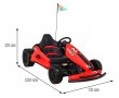 Gokart Speed 7 Drift King na akumulator dla dzieci Czerwony + Funkcja driftu + Sportowe siedzenie + 2 Prędkości + EVA-2 7797 