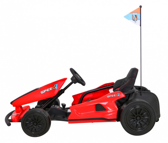 Gokart Speed 7 Drift King na akumulator dla dzieci Czerwony + Funkcja driftu + Sportowe siedzenie + 2 Prędkości + EVA-4 7797 