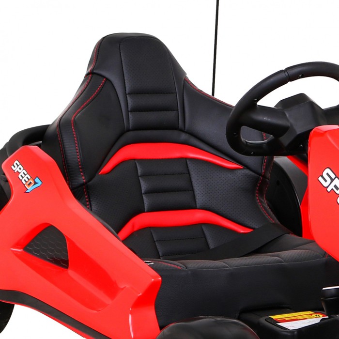 Gokart Speed 7 Drift King na akumulator dla dzieci Czerwony + Funkcja driftu + Sportowe siedzenie + 2 Prędkości + EVA-12 7797 